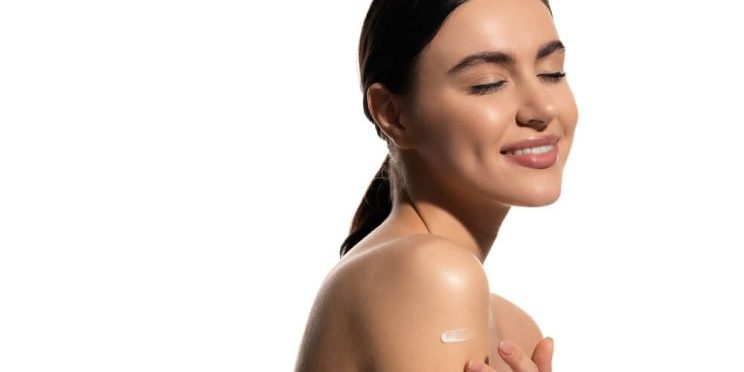woman bee skincare