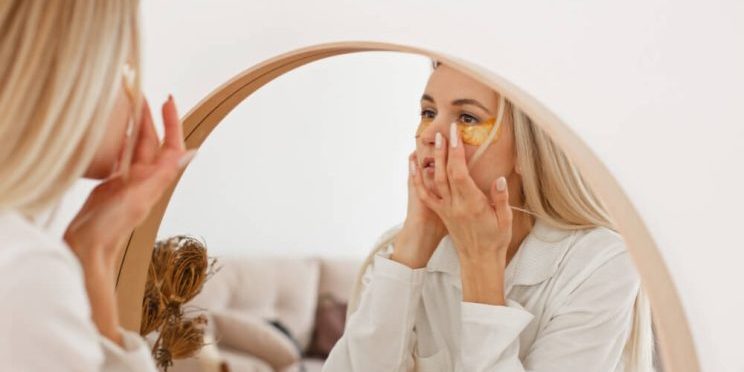 woman skincare routine